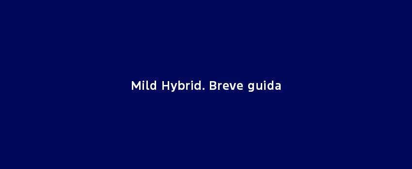 Mild Hybrid. Breve Guida